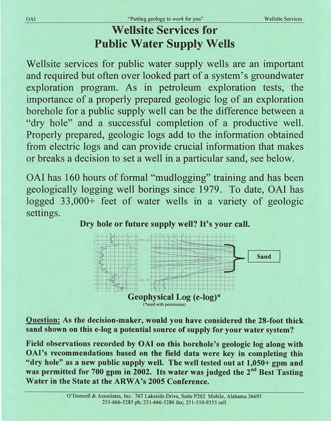 Wellsite Services Flyer